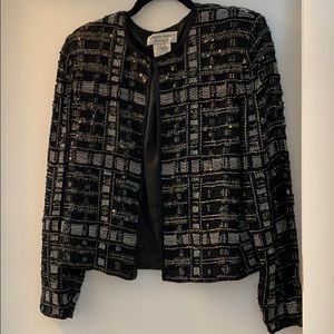 Evening beaded embellished jacket